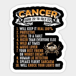 Horoscope: Cancer Sticker